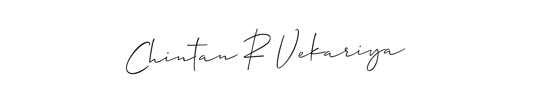 Make a beautiful signature design for name Chintan R Vekariya. With this signature (Allison_Script) style, you can create a handwritten signature for free. Chintan R Vekariya signature style 2 images and pictures png