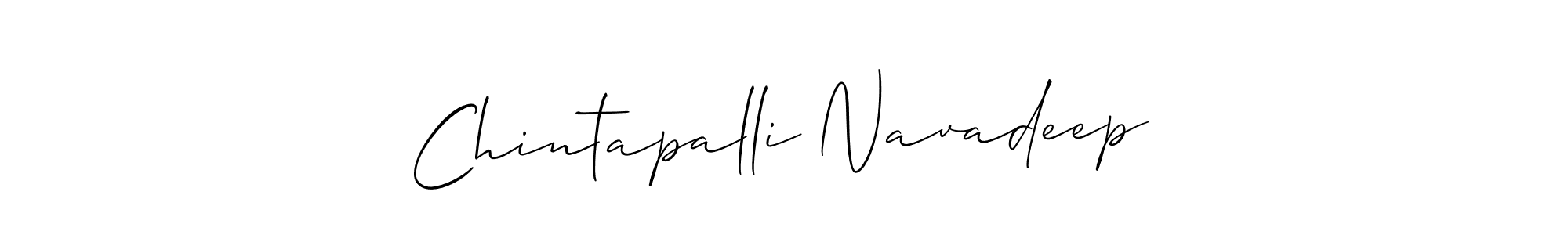 Create a beautiful signature design for name Chintapalli Navadeep. With this signature (Allison_Script) fonts, you can make a handwritten signature for free. Chintapalli Navadeep signature style 2 images and pictures png