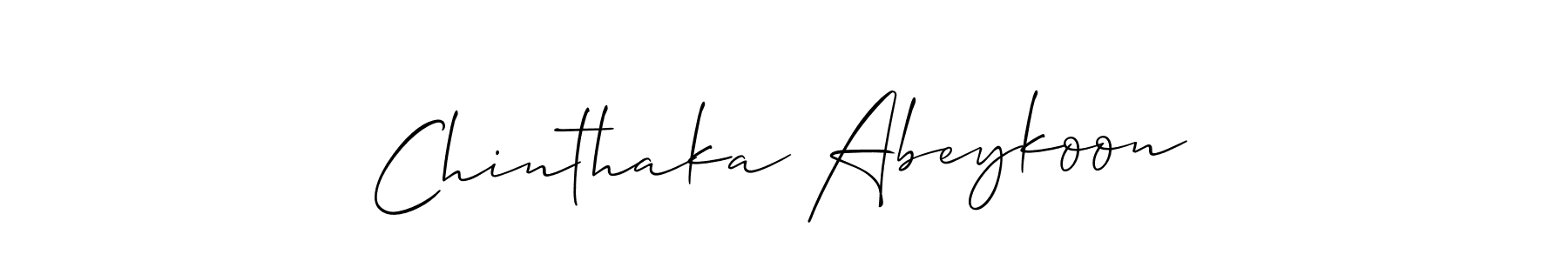 Chinthaka Abeykoon stylish signature style. Best Handwritten Sign (Allison_Script) for my name. Handwritten Signature Collection Ideas for my name Chinthaka Abeykoon. Chinthaka Abeykoon signature style 2 images and pictures png