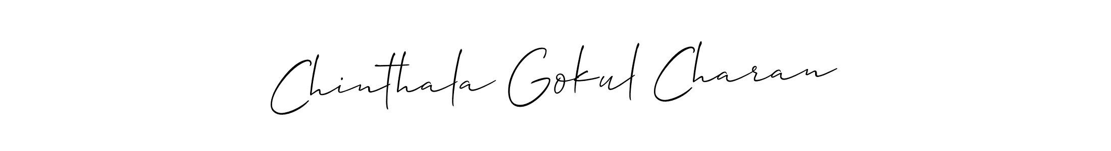Use a signature maker to create a handwritten signature online. With this signature software, you can design (Allison_Script) your own signature for name Chinthala Gokul Charan. Chinthala Gokul Charan signature style 2 images and pictures png