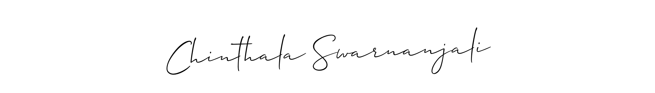 Make a short Chinthala Swarnanjali signature style. Manage your documents anywhere anytime using Allison_Script. Create and add eSignatures, submit forms, share and send files easily. Chinthala Swarnanjali signature style 2 images and pictures png