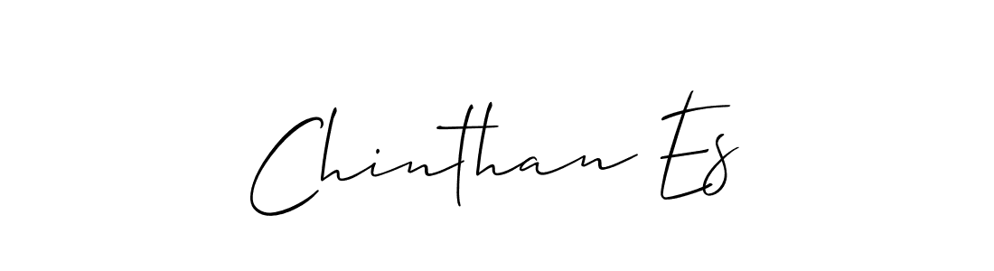 Chinthan Es stylish signature style. Best Handwritten Sign (Allison_Script) for my name. Handwritten Signature Collection Ideas for my name Chinthan Es. Chinthan Es signature style 2 images and pictures png