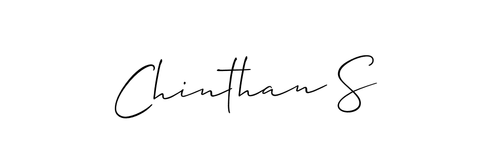 How to make Chinthan S signature? Allison_Script is a professional autograph style. Create handwritten signature for Chinthan S name. Chinthan S signature style 2 images and pictures png