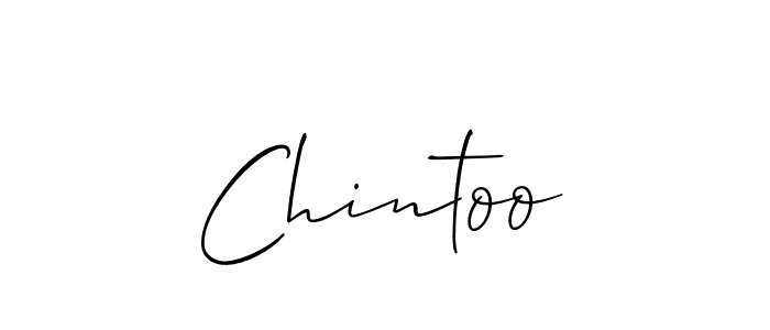 Design your own signature with our free online signature maker. With this signature software, you can create a handwritten (Allison_Script) signature for name Chintoo. Chintoo signature style 2 images and pictures png