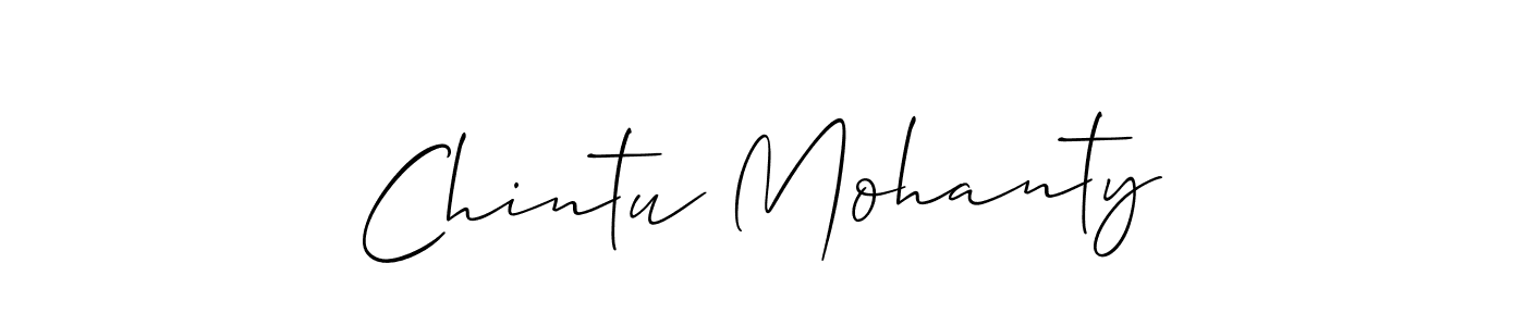 You should practise on your own different ways (Allison_Script) to write your name (Chintu Mohanty) in signature. don't let someone else do it for you. Chintu Mohanty signature style 2 images and pictures png
