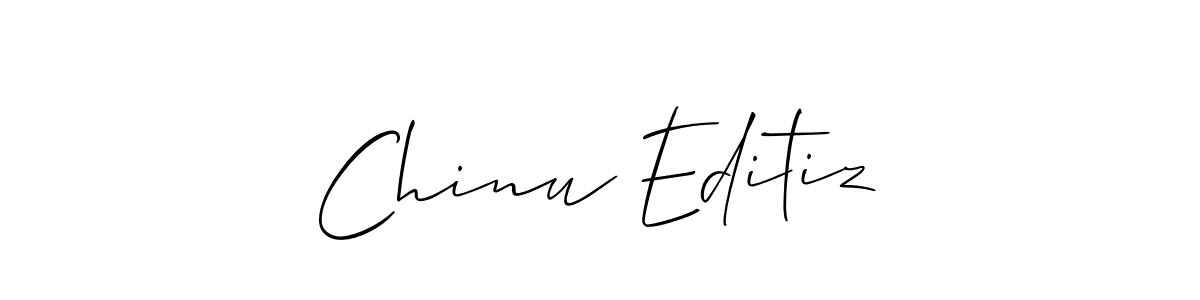 Make a beautiful signature design for name Chinu Editiz. With this signature (Allison_Script) style, you can create a handwritten signature for free. Chinu Editiz signature style 2 images and pictures png
