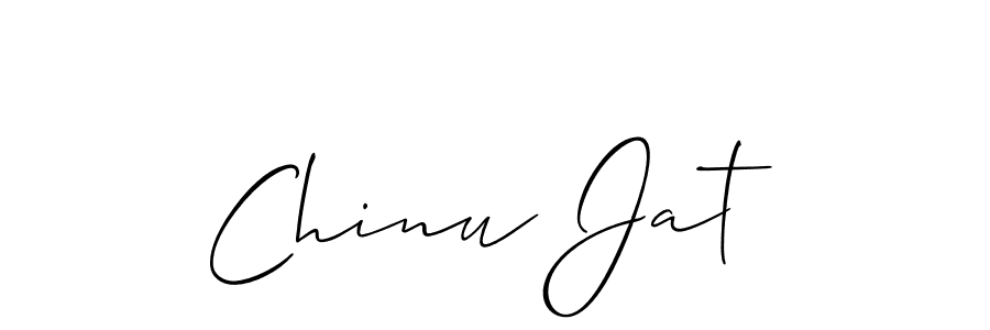 How to make Chinu Jat signature? Allison_Script is a professional autograph style. Create handwritten signature for Chinu Jat name. Chinu Jat signature style 2 images and pictures png