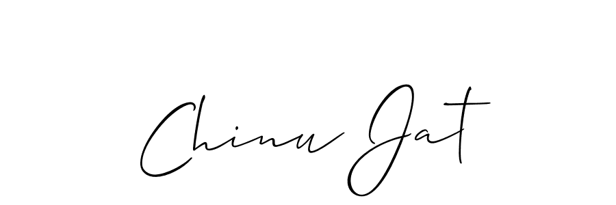 How to make Chinu Jat signature? Allison_Script is a professional autograph style. Create handwritten signature for Chinu Jat name. Chinu Jat signature style 2 images and pictures png