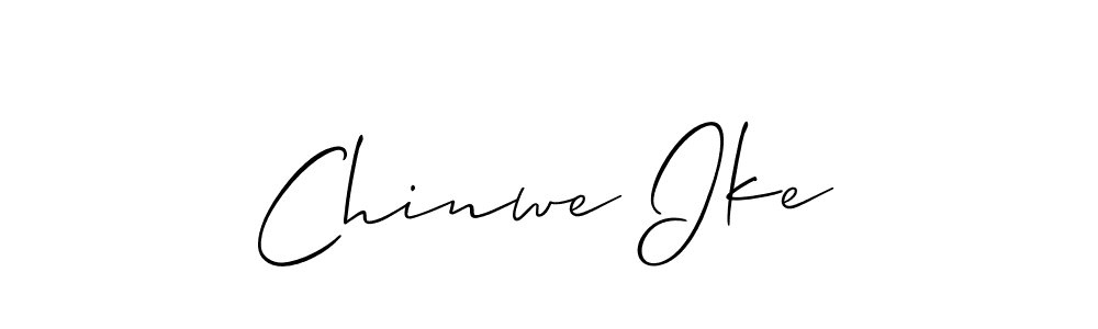 How to make Chinwe Ike name signature. Use Allison_Script style for creating short signs online. This is the latest handwritten sign. Chinwe Ike signature style 2 images and pictures png