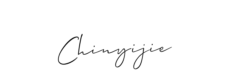 How to make Chinyijie signature? Allison_Script is a professional autograph style. Create handwritten signature for Chinyijie name. Chinyijie signature style 2 images and pictures png