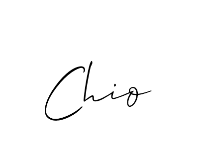 You should practise on your own different ways (Allison_Script) to write your name (Chio) in signature. don't let someone else do it for you. Chio signature style 2 images and pictures png