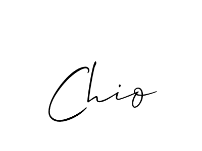 You should practise on your own different ways (Allison_Script) to write your name (Chio) in signature. don't let someone else do it for you. Chio signature style 2 images and pictures png