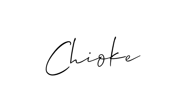 It looks lik you need a new signature style for name Chioke. Design unique handwritten (Allison_Script) signature with our free signature maker in just a few clicks. Chioke signature style 2 images and pictures png