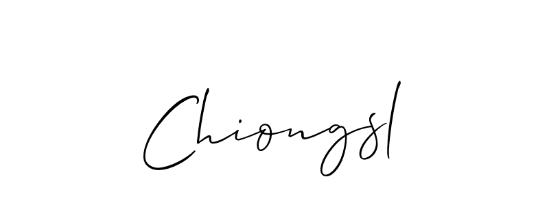 Use a signature maker to create a handwritten signature online. With this signature software, you can design (Allison_Script) your own signature for name Chiongsl. Chiongsl signature style 2 images and pictures png