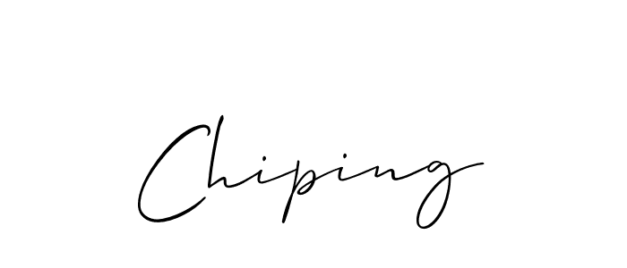 How to make Chiping name signature. Use Allison_Script style for creating short signs online. This is the latest handwritten sign. Chiping signature style 2 images and pictures png