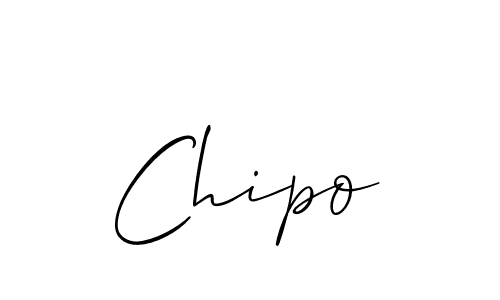 Design your own signature with our free online signature maker. With this signature software, you can create a handwritten (Allison_Script) signature for name Chipo. Chipo signature style 2 images and pictures png