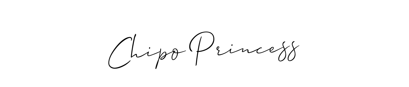 Use a signature maker to create a handwritten signature online. With this signature software, you can design (Allison_Script) your own signature for name Chipo Princess. Chipo Princess signature style 2 images and pictures png