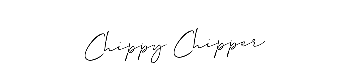 It looks lik you need a new signature style for name Chippy Chipper. Design unique handwritten (Allison_Script) signature with our free signature maker in just a few clicks. Chippy Chipper signature style 2 images and pictures png