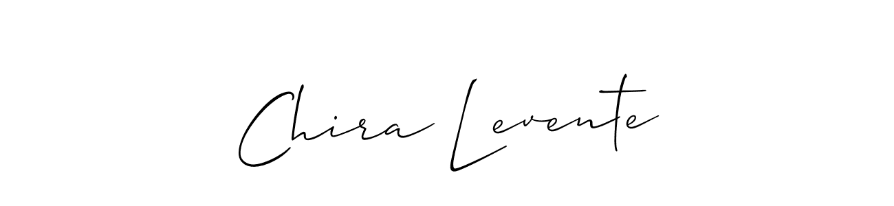 It looks lik you need a new signature style for name Chira Levente. Design unique handwritten (Allison_Script) signature with our free signature maker in just a few clicks. Chira Levente signature style 2 images and pictures png
