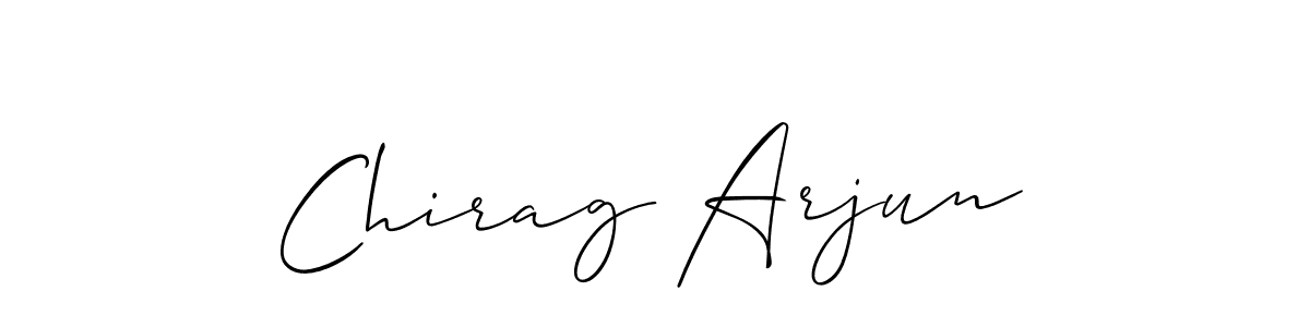 Design your own signature with our free online signature maker. With this signature software, you can create a handwritten (Allison_Script) signature for name Chirag Arjun. Chirag Arjun signature style 2 images and pictures png