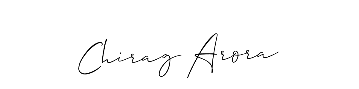 Make a beautiful signature design for name Chirag Arora. With this signature (Allison_Script) style, you can create a handwritten signature for free. Chirag Arora signature style 2 images and pictures png