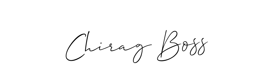 The best way (Allison_Script) to make a short signature is to pick only two or three words in your name. The name Chirag Boss include a total of six letters. For converting this name. Chirag Boss signature style 2 images and pictures png