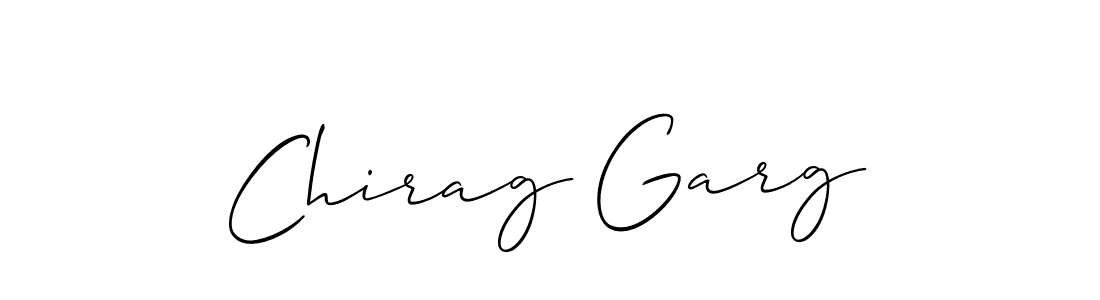 Also we have Chirag Garg name is the best signature style. Create professional handwritten signature collection using Allison_Script autograph style. Chirag Garg signature style 2 images and pictures png