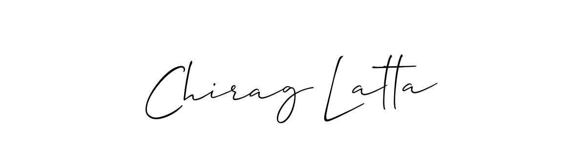 Design your own signature with our free online signature maker. With this signature software, you can create a handwritten (Allison_Script) signature for name Chirag Latta. Chirag Latta signature style 2 images and pictures png