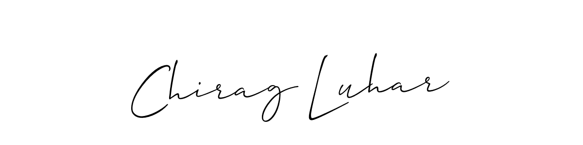 Create a beautiful signature design for name Chirag Luhar. With this signature (Allison_Script) fonts, you can make a handwritten signature for free. Chirag Luhar signature style 2 images and pictures png