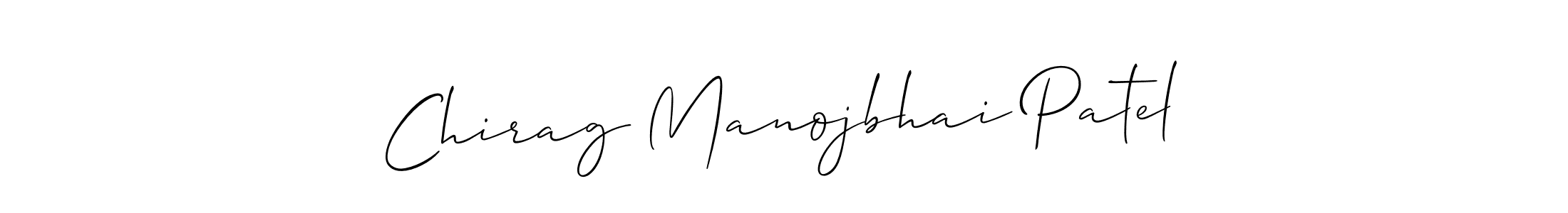 Design your own signature with our free online signature maker. With this signature software, you can create a handwritten (Allison_Script) signature for name Chirag Manojbhai Patel. Chirag Manojbhai Patel signature style 2 images and pictures png