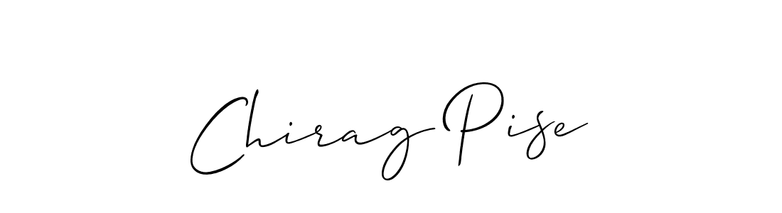 Create a beautiful signature design for name Chirag Pise. With this signature (Allison_Script) fonts, you can make a handwritten signature for free. Chirag Pise signature style 2 images and pictures png