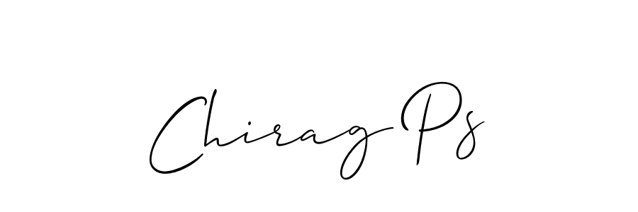 How to make Chirag Ps name signature. Use Allison_Script style for creating short signs online. This is the latest handwritten sign. Chirag Ps signature style 2 images and pictures png