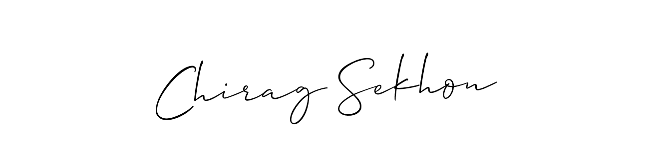 Use a signature maker to create a handwritten signature online. With this signature software, you can design (Allison_Script) your own signature for name Chirag Sekhon. Chirag Sekhon signature style 2 images and pictures png