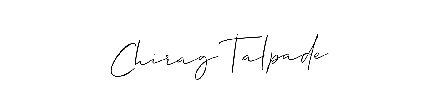 Also we have Chirag Talpade name is the best signature style. Create professional handwritten signature collection using Allison_Script autograph style. Chirag Talpade signature style 2 images and pictures png