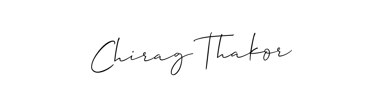 Make a beautiful signature design for name Chirag Thakor. With this signature (Allison_Script) style, you can create a handwritten signature for free. Chirag Thakor signature style 2 images and pictures png