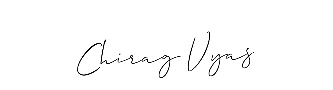You should practise on your own different ways (Allison_Script) to write your name (Chirag Vyas) in signature. don't let someone else do it for you. Chirag Vyas signature style 2 images and pictures png