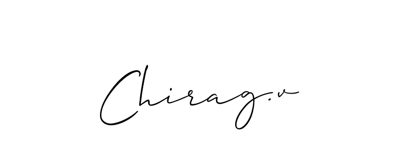 Make a short Chirag.v signature style. Manage your documents anywhere anytime using Allison_Script. Create and add eSignatures, submit forms, share and send files easily. Chirag.v signature style 2 images and pictures png