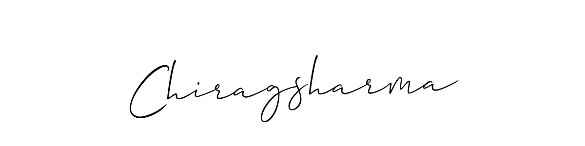Create a beautiful signature design for name Chiragsharma. With this signature (Allison_Script) fonts, you can make a handwritten signature for free. Chiragsharma signature style 2 images and pictures png