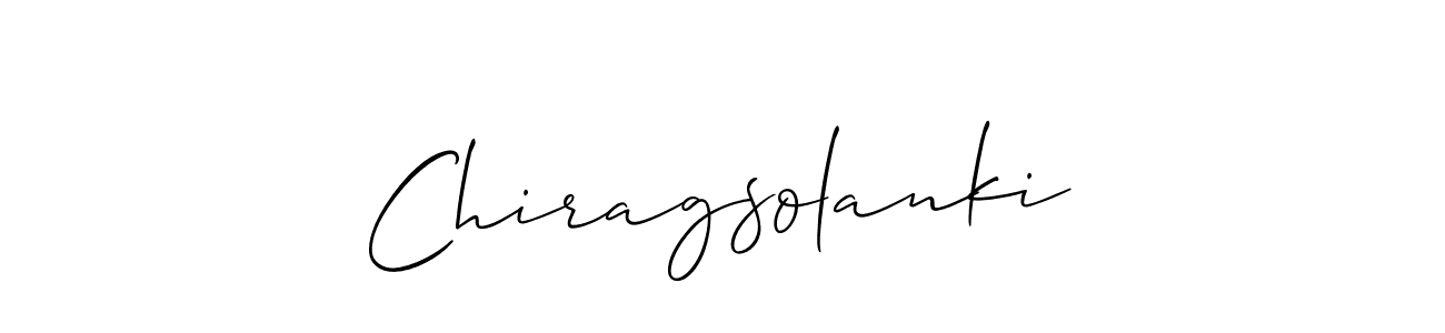 Make a beautiful signature design for name Chiragsolanki. With this signature (Allison_Script) style, you can create a handwritten signature for free. Chiragsolanki signature style 2 images and pictures png