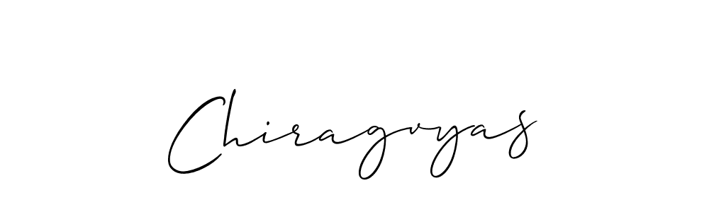 Also we have Chiragvyas name is the best signature style. Create professional handwritten signature collection using Allison_Script autograph style. Chiragvyas signature style 2 images and pictures png