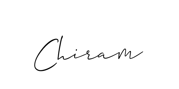 Use a signature maker to create a handwritten signature online. With this signature software, you can design (Allison_Script) your own signature for name Chiram. Chiram signature style 2 images and pictures png