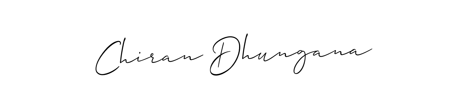 Use a signature maker to create a handwritten signature online. With this signature software, you can design (Allison_Script) your own signature for name Chiran Dhungana. Chiran Dhungana signature style 2 images and pictures png