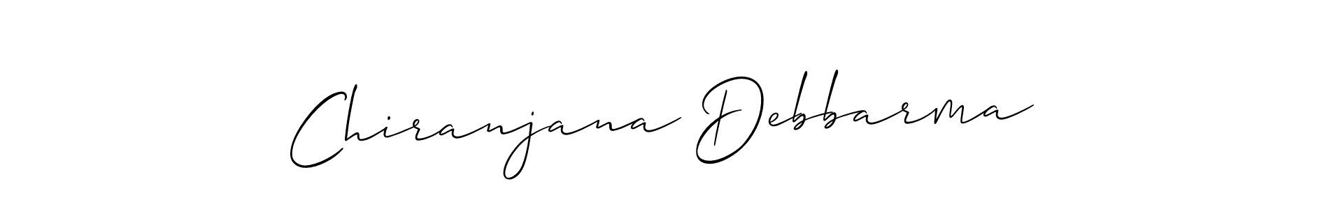 Also we have Chiranjana Debbarma name is the best signature style. Create professional handwritten signature collection using Allison_Script autograph style. Chiranjana Debbarma signature style 2 images and pictures png