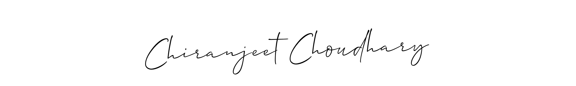 Allison_Script is a professional signature style that is perfect for those who want to add a touch of class to their signature. It is also a great choice for those who want to make their signature more unique. Get Chiranjeet Choudhary name to fancy signature for free. Chiranjeet Choudhary signature style 2 images and pictures png