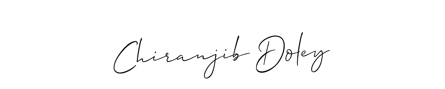 if you are searching for the best signature style for your name Chiranjib Doley. so please give up your signature search. here we have designed multiple signature styles  using Allison_Script. Chiranjib Doley signature style 2 images and pictures png