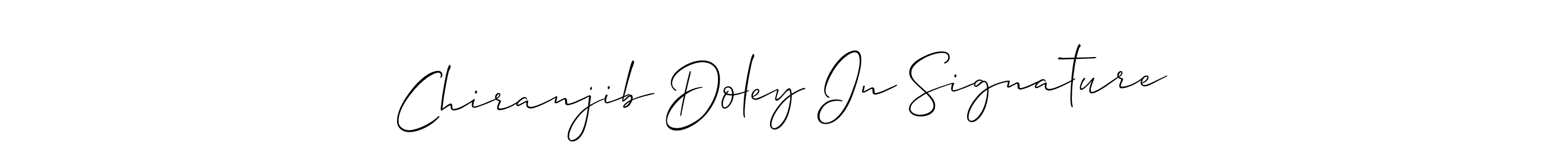 Design your own signature with our free online signature maker. With this signature software, you can create a handwritten (Allison_Script) signature for name Chiranjib Doley In Signature. Chiranjib Doley In Signature signature style 2 images and pictures png