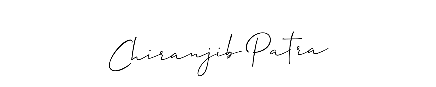 This is the best signature style for the Chiranjib Patra name. Also you like these signature font (Allison_Script). Mix name signature. Chiranjib Patra signature style 2 images and pictures png