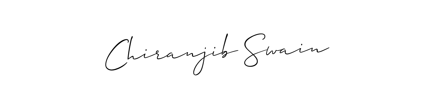 The best way (Allison_Script) to make a short signature is to pick only two or three words in your name. The name Chiranjib Swain include a total of six letters. For converting this name. Chiranjib Swain signature style 2 images and pictures png