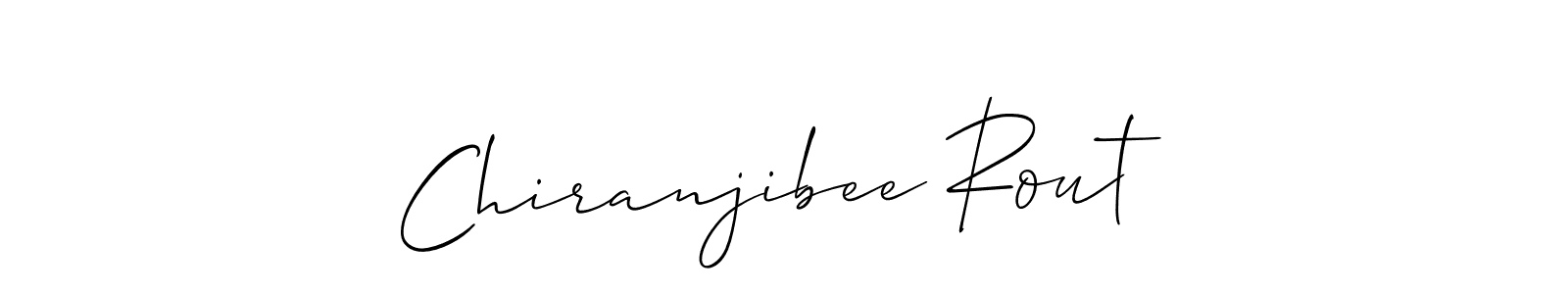 This is the best signature style for the Chiranjibee Rout name. Also you like these signature font (Allison_Script). Mix name signature. Chiranjibee Rout signature style 2 images and pictures png