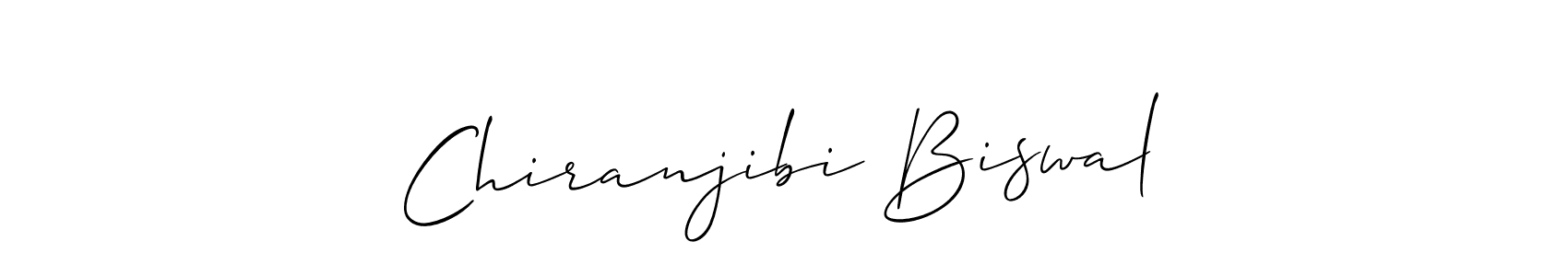 How to make Chiranjibi Biswal signature? Allison_Script is a professional autograph style. Create handwritten signature for Chiranjibi Biswal name. Chiranjibi Biswal signature style 2 images and pictures png